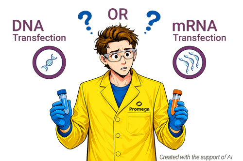DNA transfection or mRNA transfection?