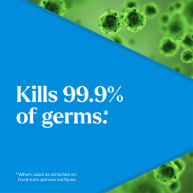 Kills 99.9% of germs