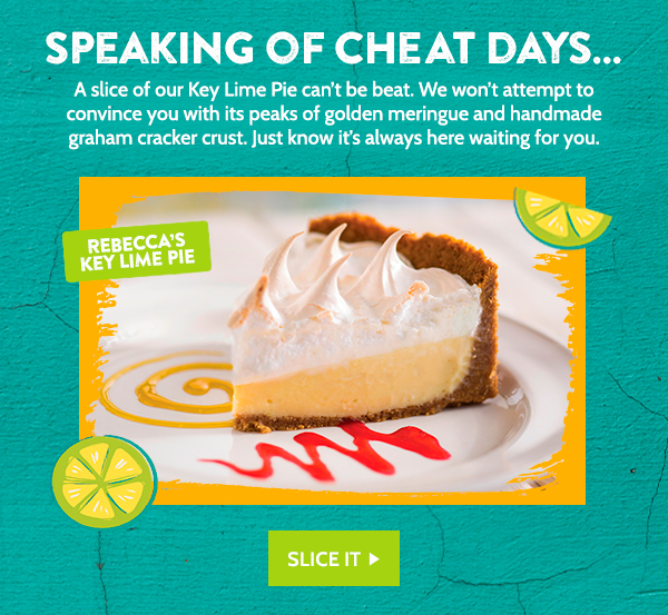 Speaking of cheat days…a slice of Key Lime Pie can't be beat.