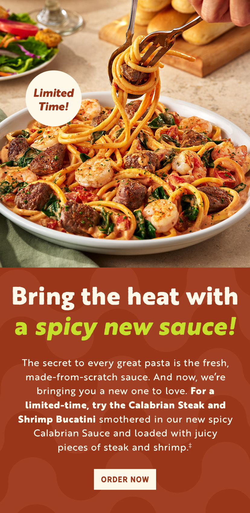 Calabrian Steak & Shrimp Bucatini