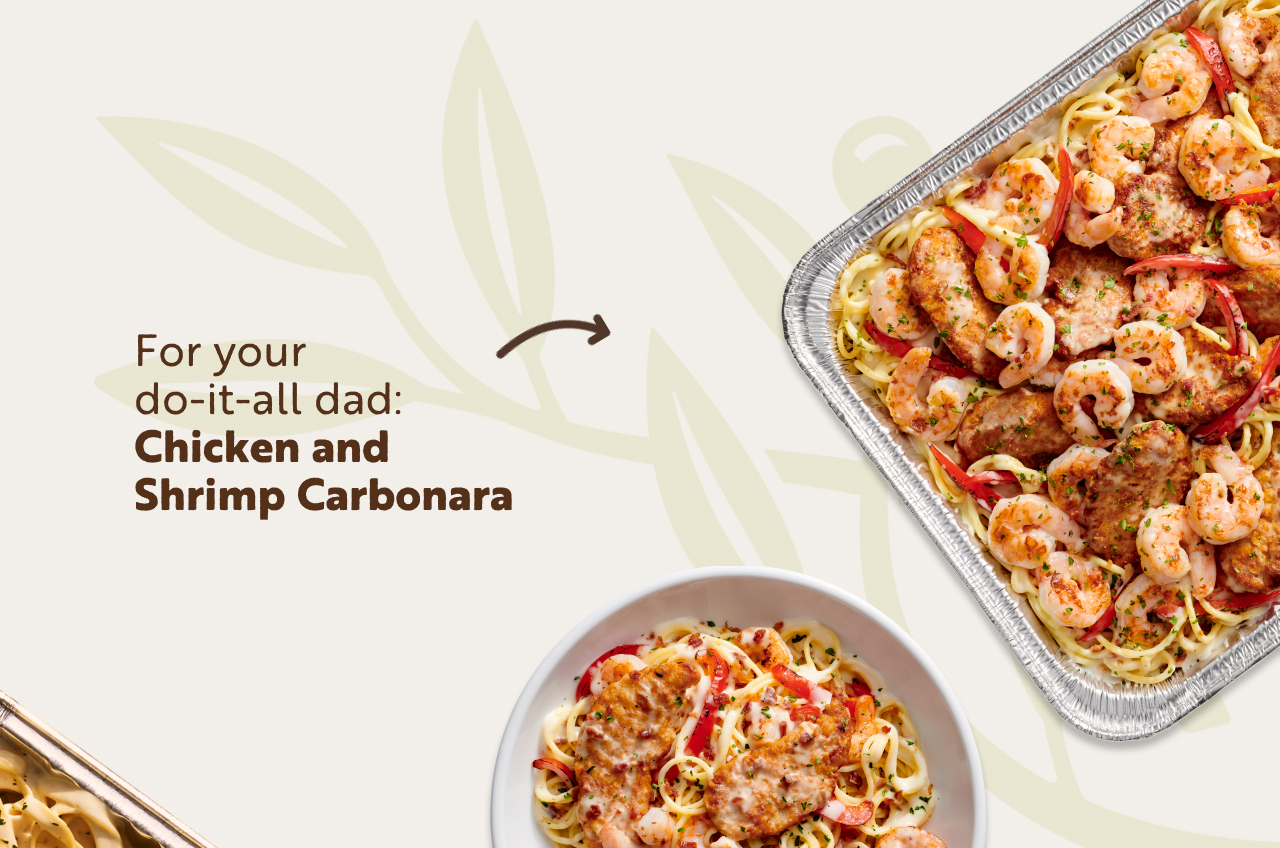 For Dad: Chicken and Shrimp Carbonara