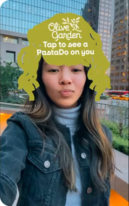 Olive Garden Never-Ending Pasta Bowl Snapchat filter.
