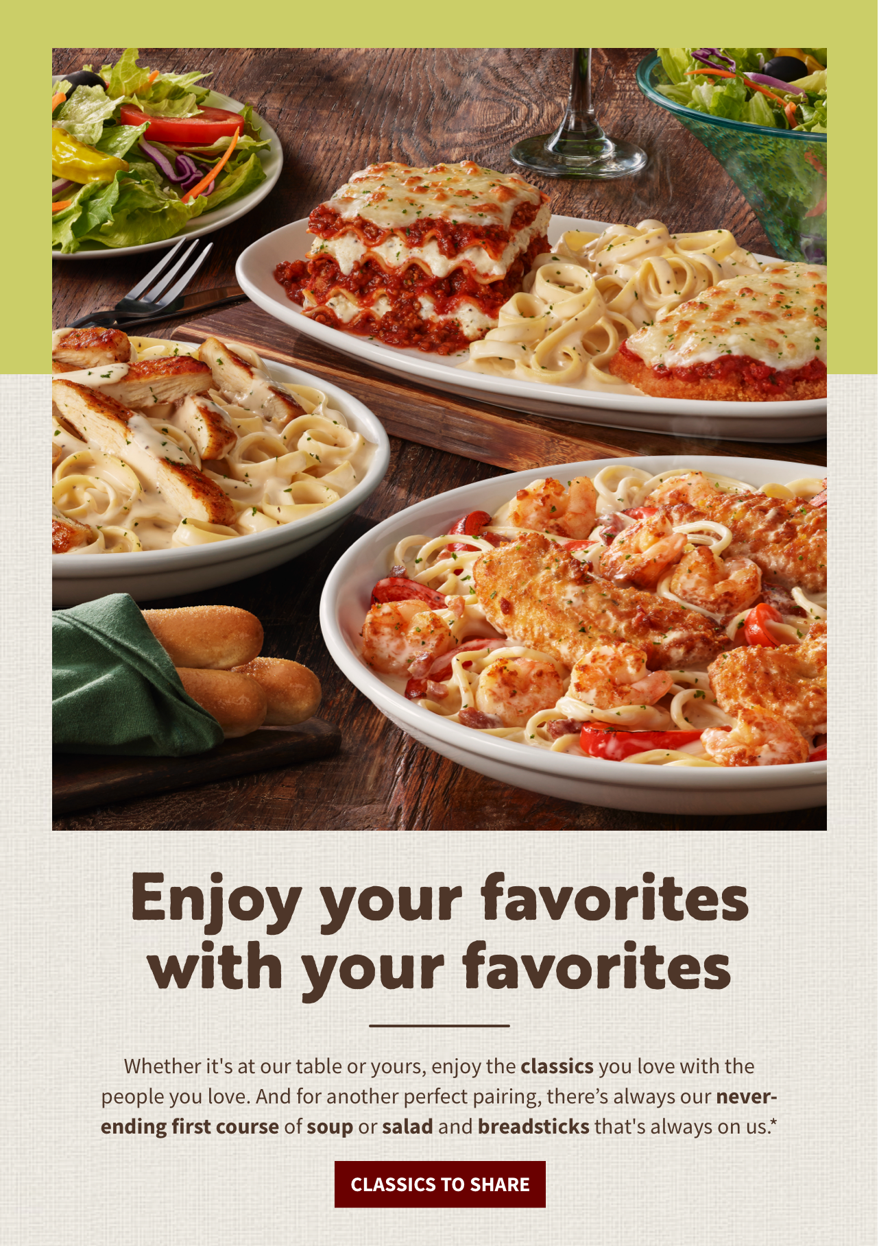 See Classic Entrées.