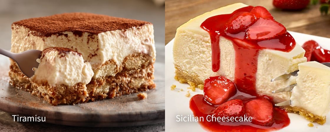 Tiramisu & Sicilian Cheesecake