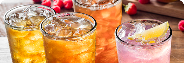 Refreshing beverages to complete your lunch.