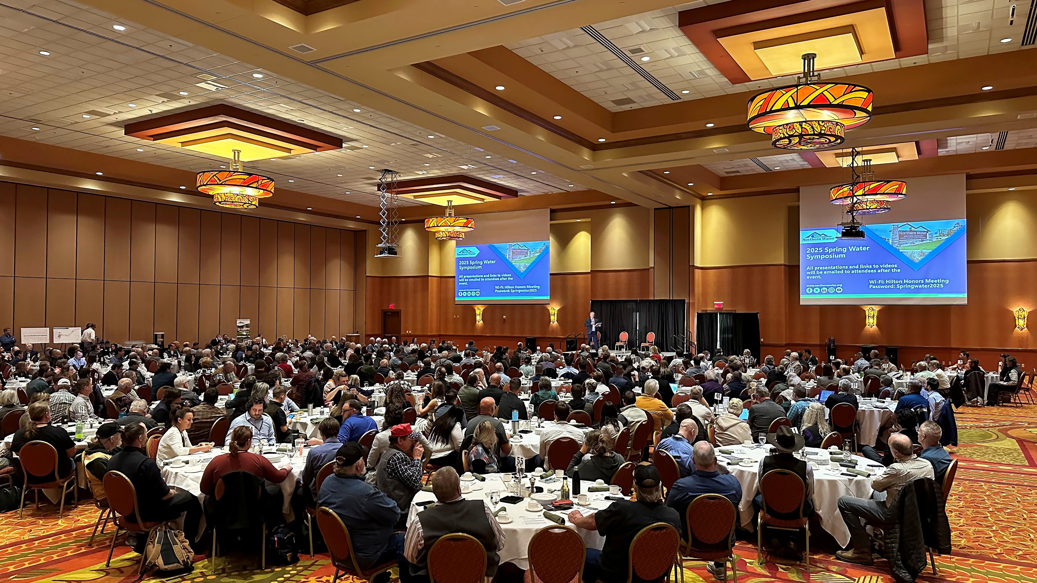 Guests listen in on presentations at the 2025 Spring Water Symposium.