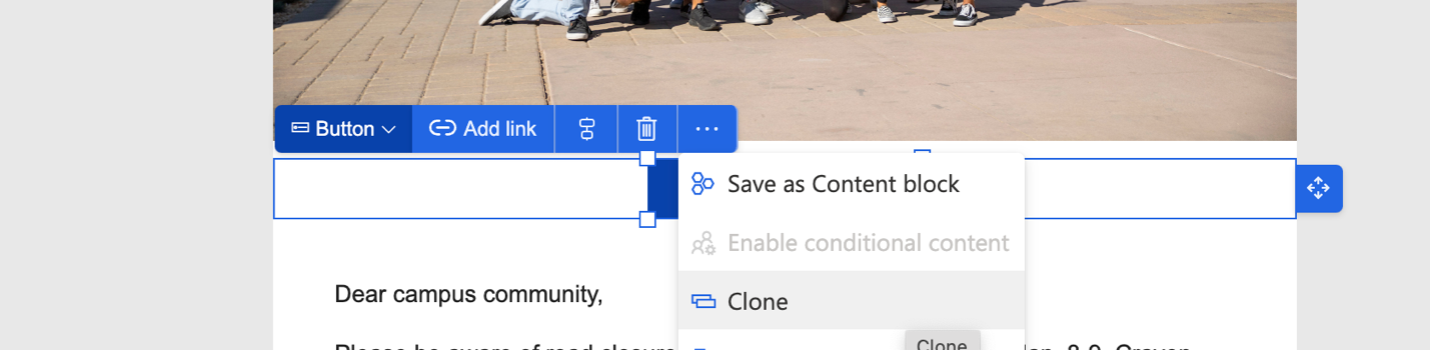 Clone an existing button