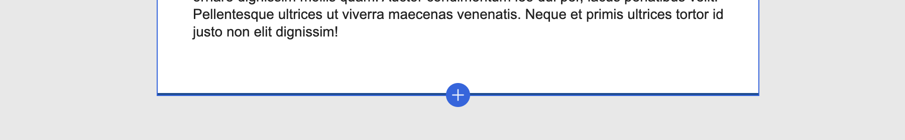 Creating space with plus sign