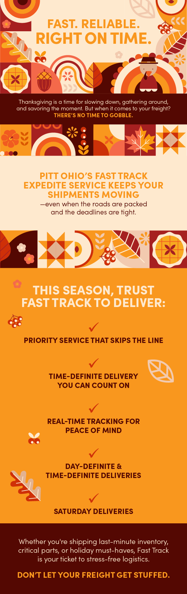 Fast Track. Fast. Reliable. Right On Time.
