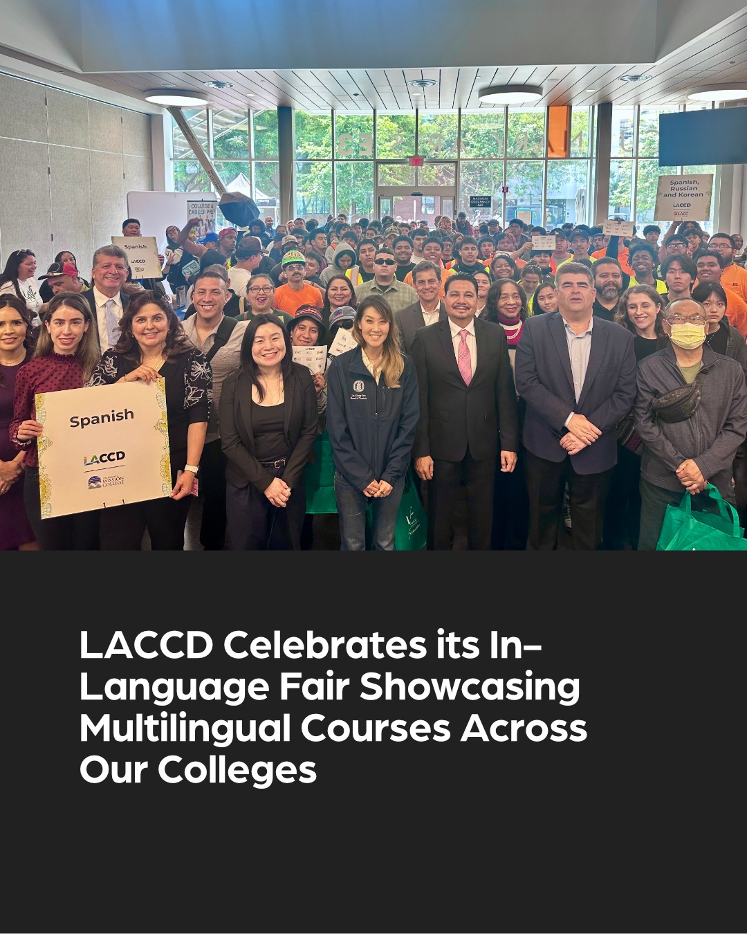 Social Media Post image of "LACCD Celebrates its In-Langauge Fair Showcasing Multilingual Courses Across Our Colleges".