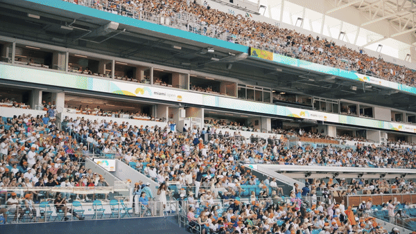 gif of tennis match and the stands in the stadium