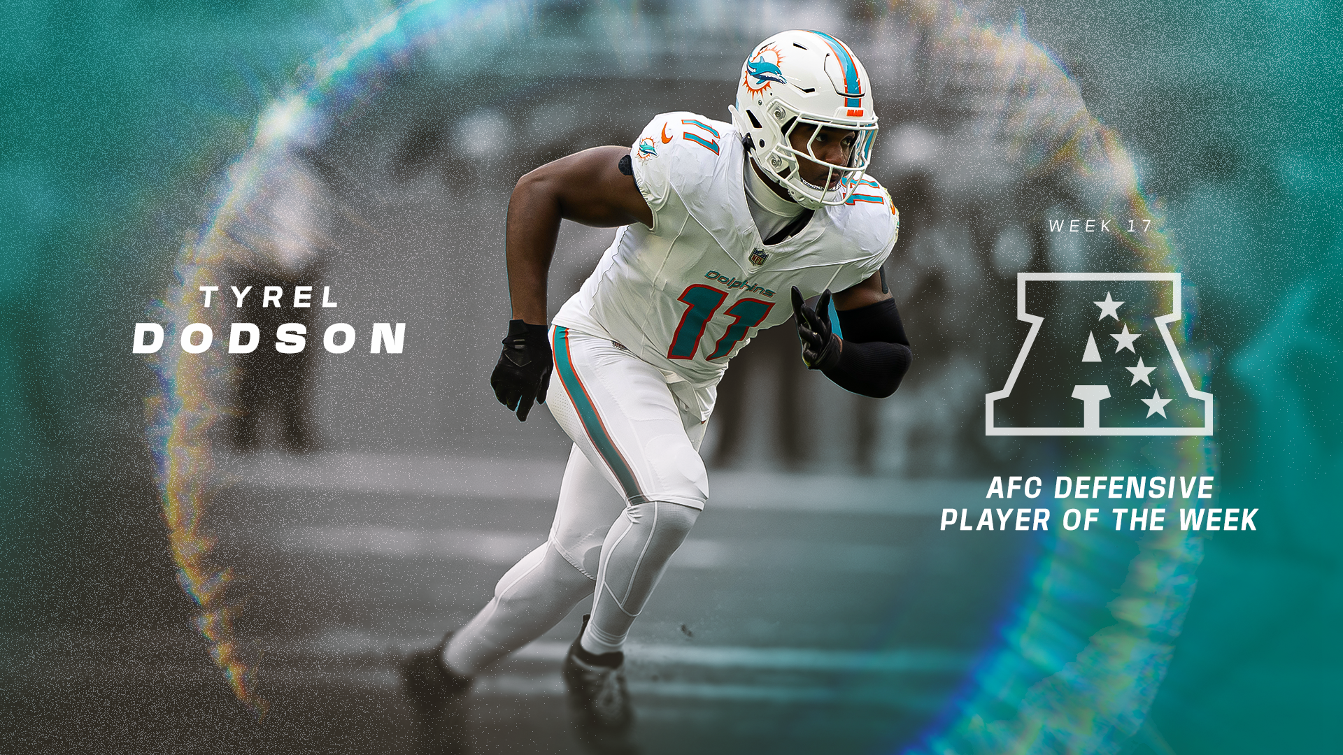 Tyrel Dodson AFC Defensive Player of the Week