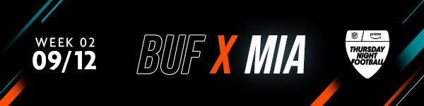 Week 2 9/12 Buffalo x Miami Thursday Night Football