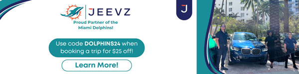Jeevz - Use code Dolphins24 when booking a trip for $25 off!