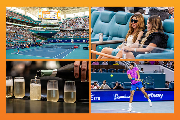 different images of locations around the miami open