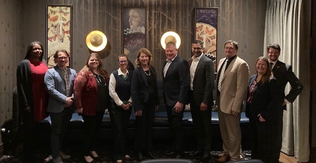 photo of Illinois postsecondary and legislative leaders and MHEC staff