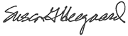Signature of Susan G Heegaard