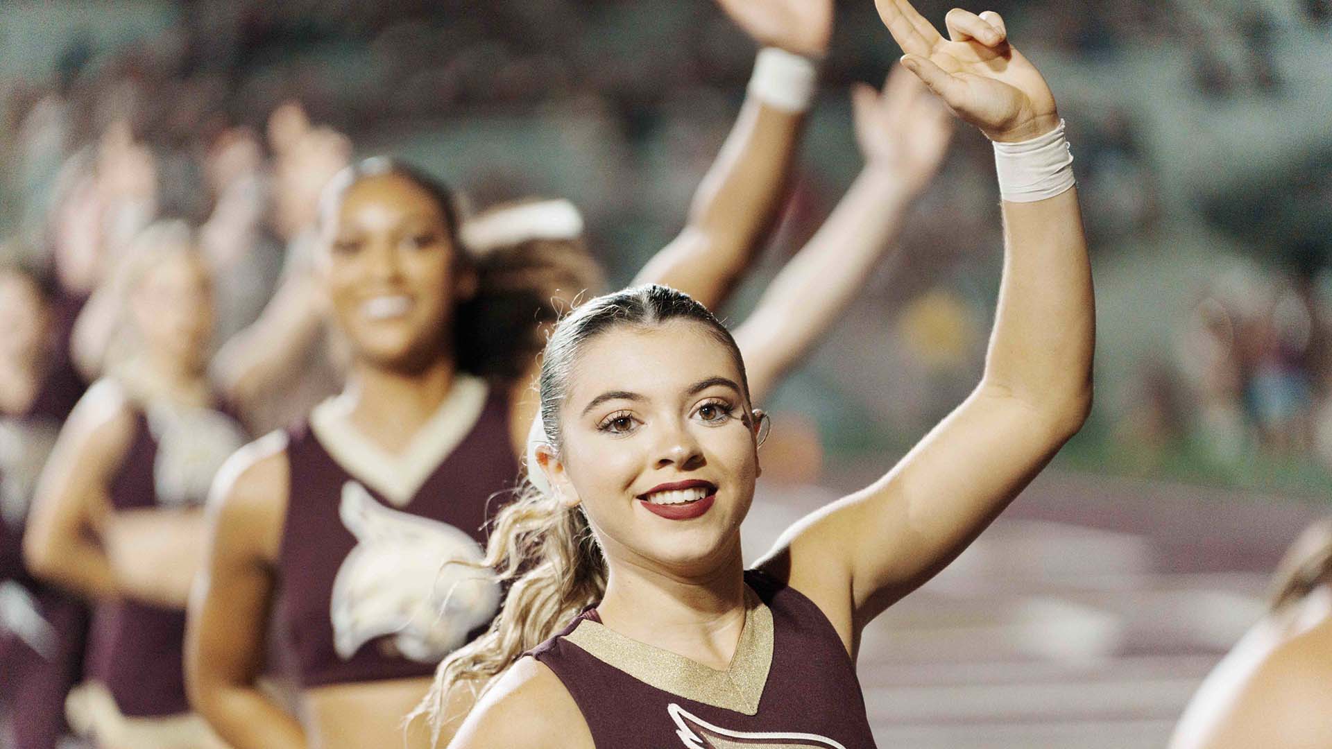 Texas State University cheerleaders