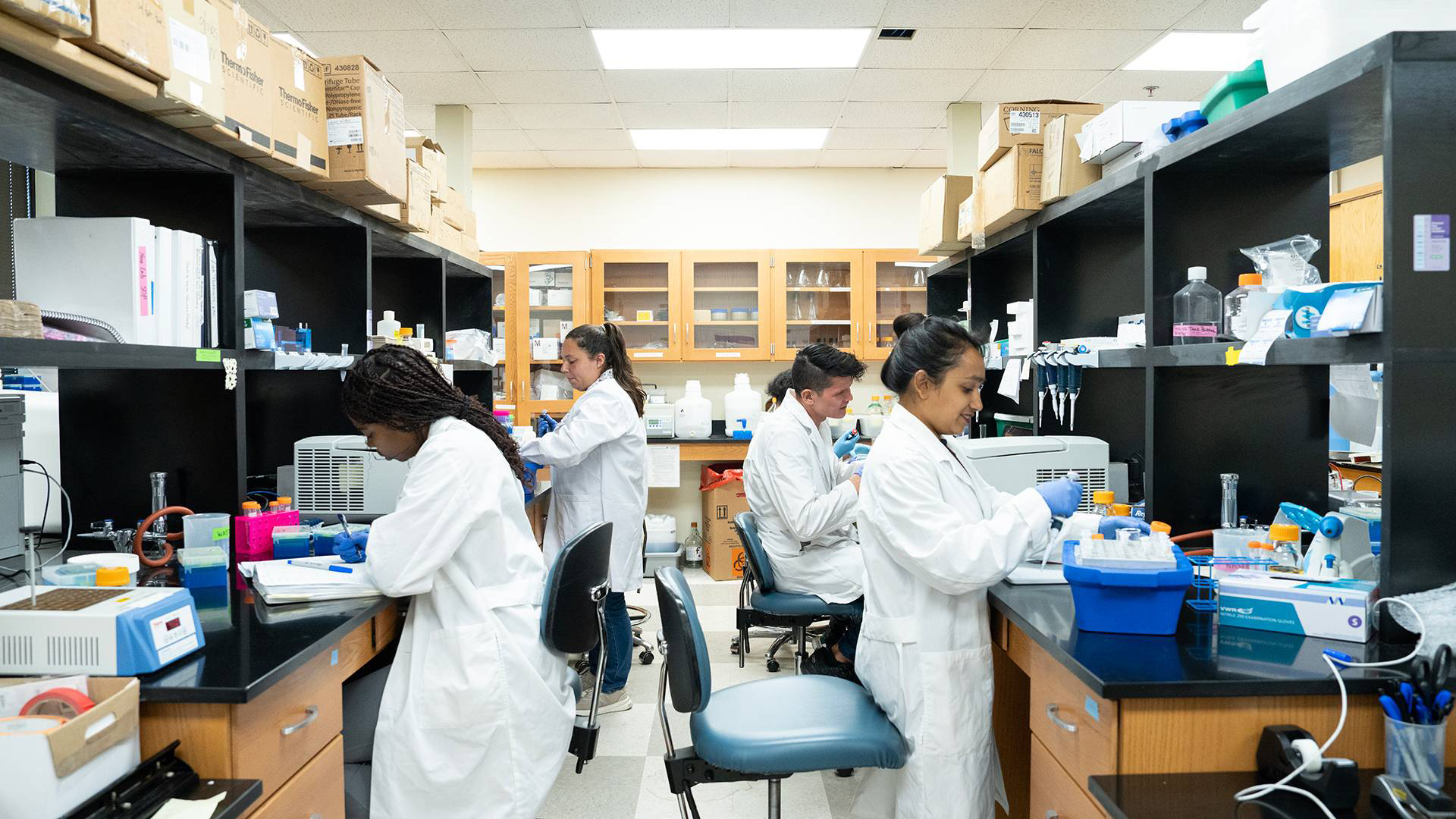 Scientists working in a lab.