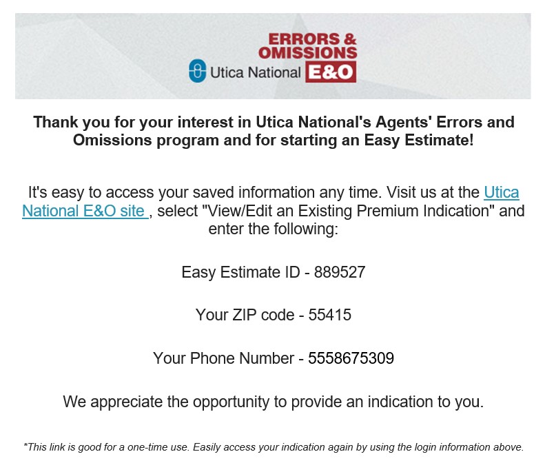 email submission screenshot