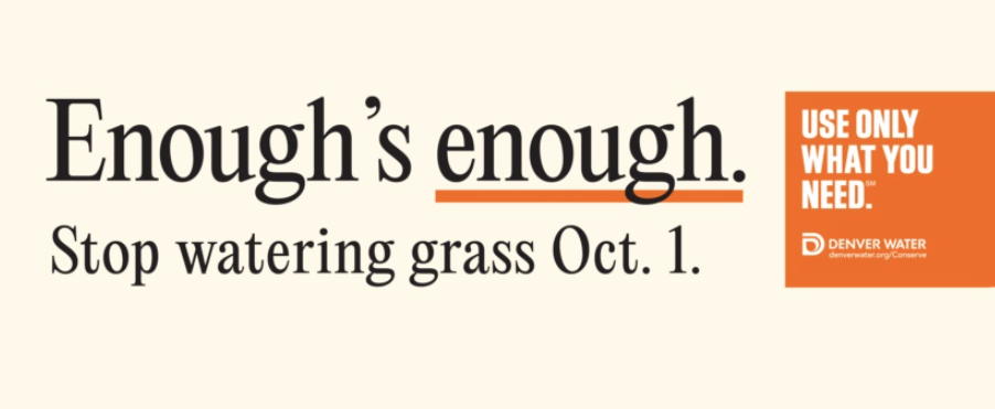 Enough's enough. Stop watering grass Oct. 1.