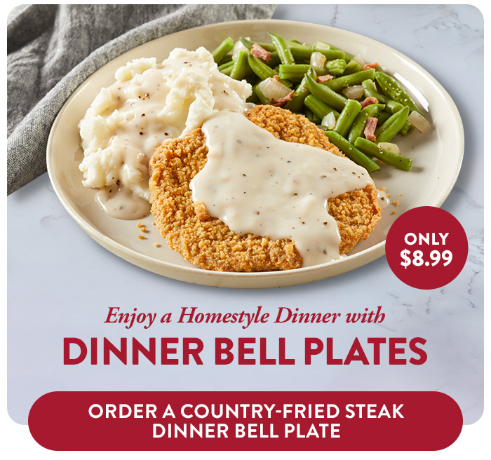 Order a Country-Fried Steak Dinner Bell Plate