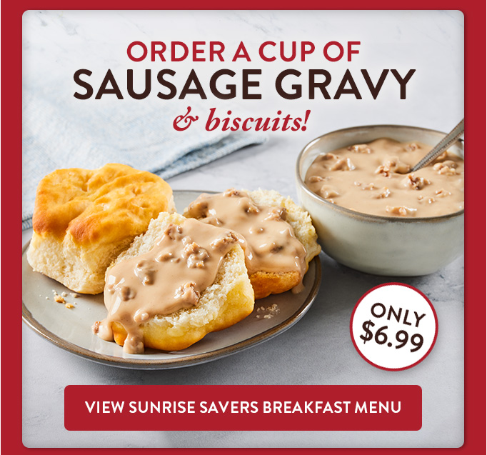 View Sunrise Savers Breakfast Menu