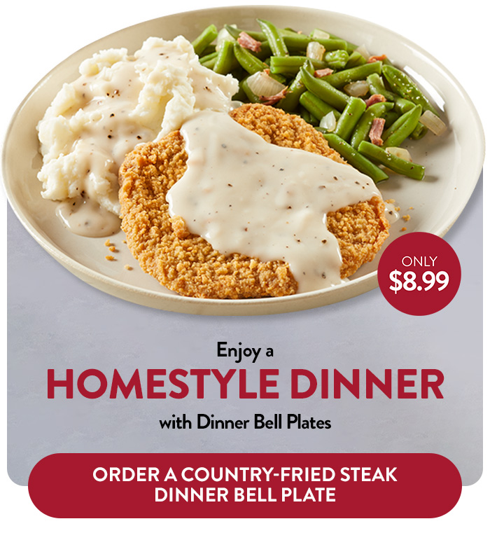 Order a Country-Fried Steak Dinner Bell Plate