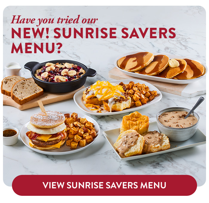 View Sunrise Savers Menu