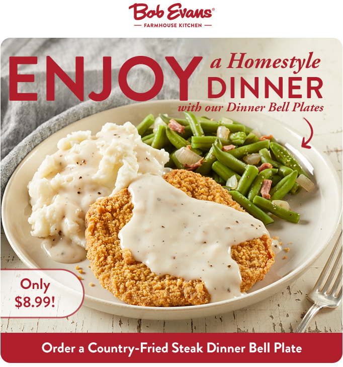 Order a Country-Fried Steak Dinner Bell Plate