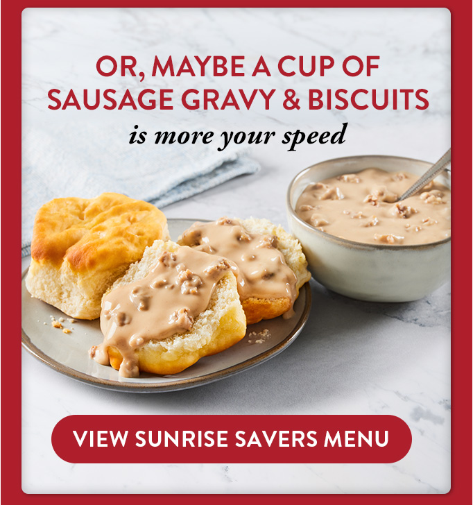 Sunrise Savers Menu