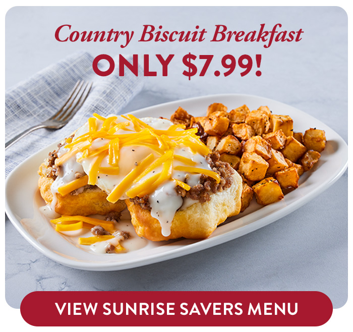 View Sunrise Savers Menu