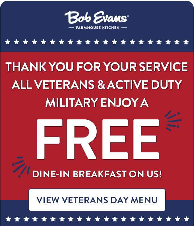 View Veteran's Day Menu