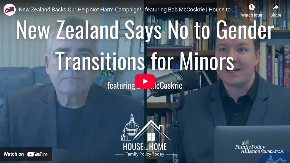 Pictures of Bob McCoskrie and Joseph Kohm, House to Home podcast: New Zealand Says No to Gender Transition for Minors