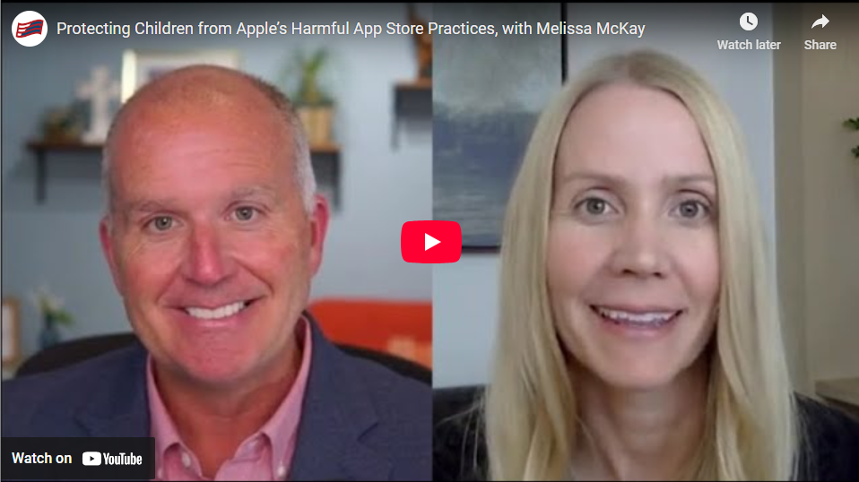 Craig DeRoche on the left and Melissa McKay on the right with a YouTube play arrow between them.