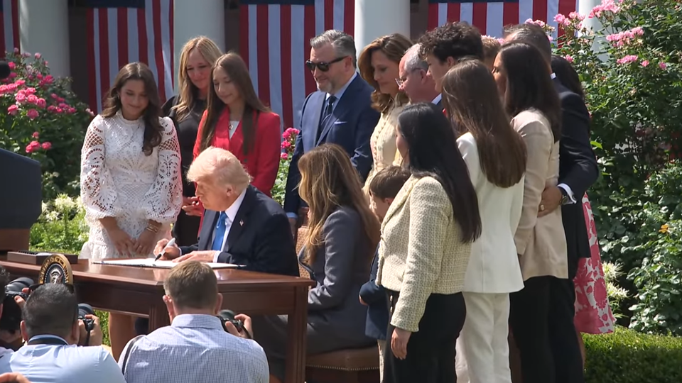 President Trump signs Take It Down Act.