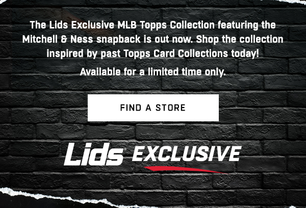 The Lids Exclusive MLB Topps Collection featuring the Mitchell & Ness snapback.