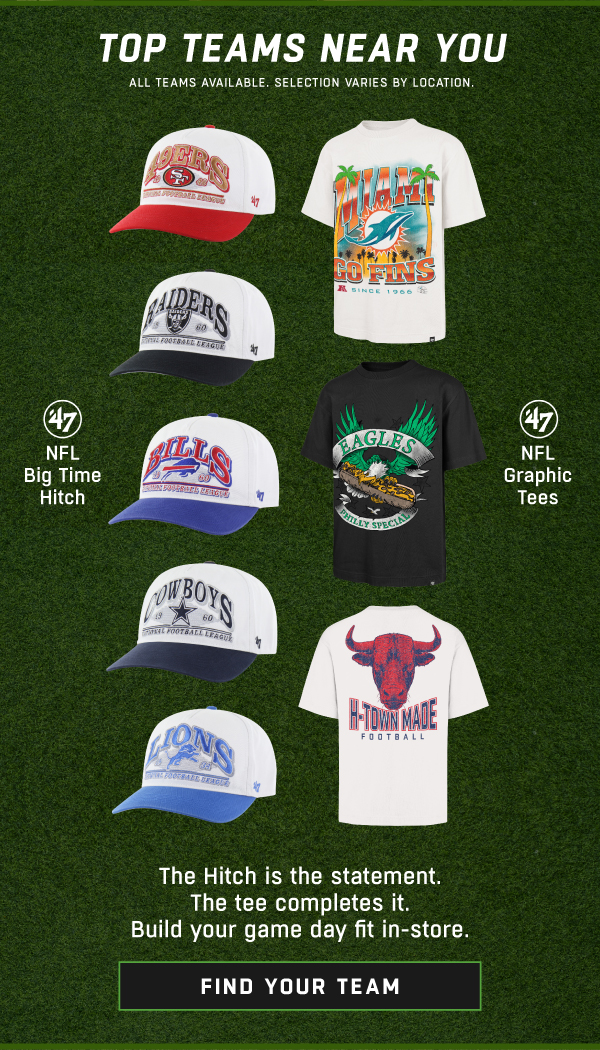 '47 NFL Big Time Hitch & NFL Graphic Tees
