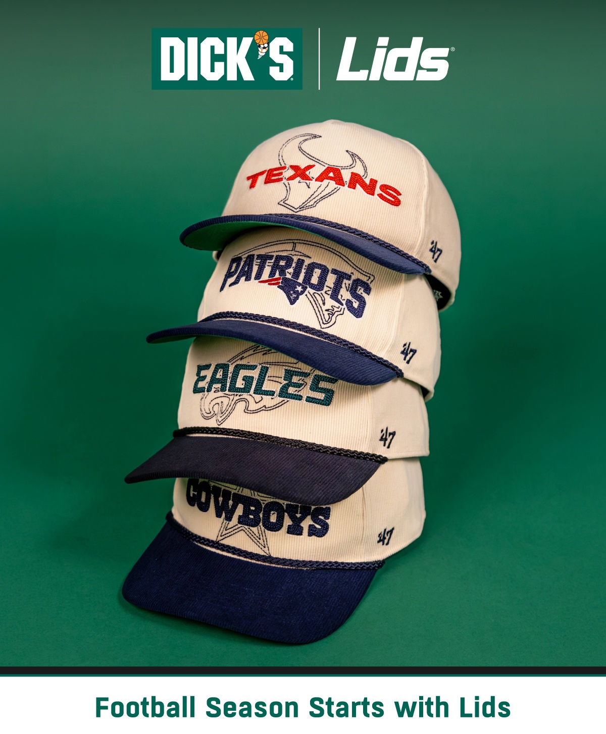 Texans Patriots Eagles Cowboys '47 Hats