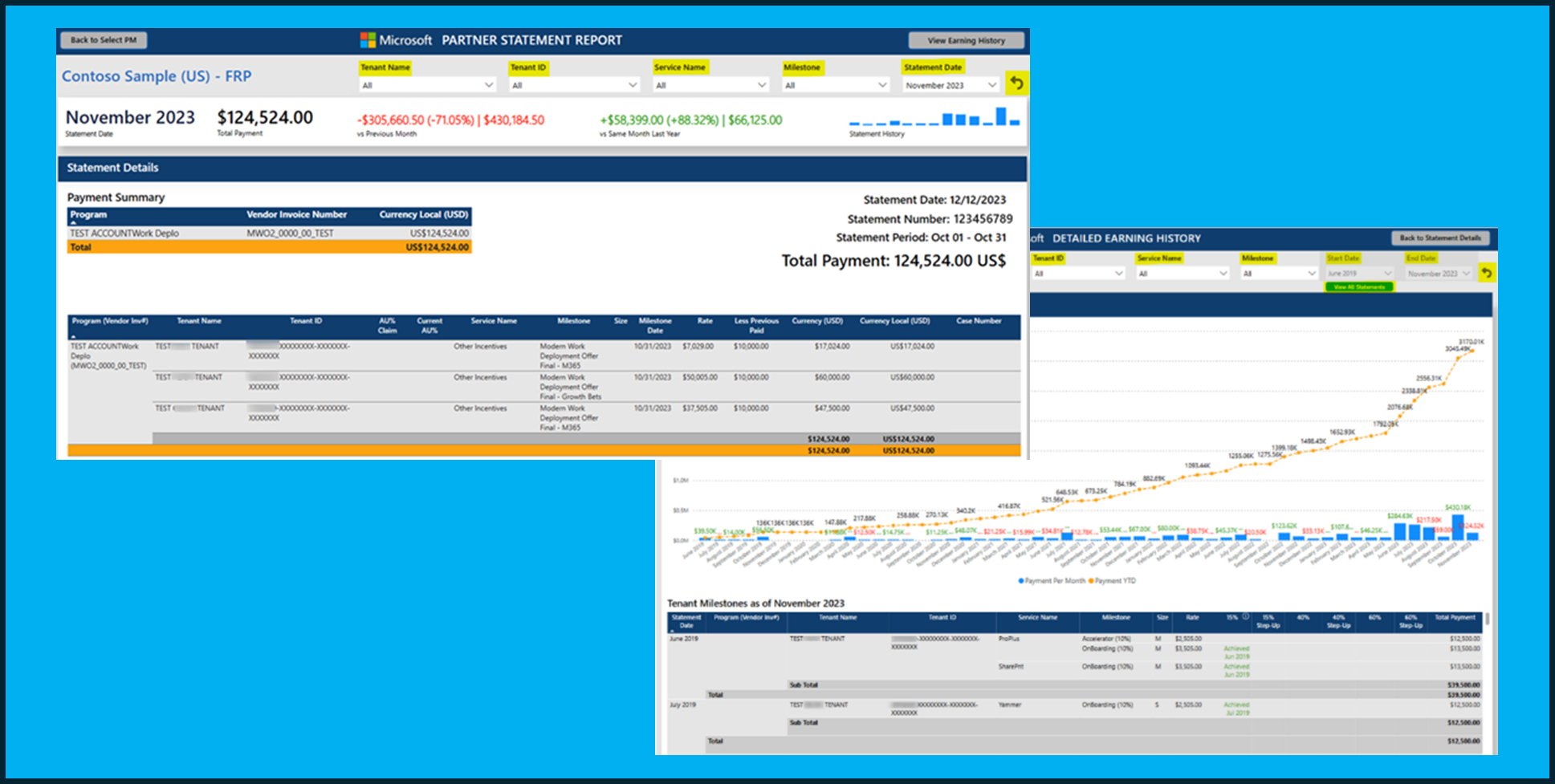 Partner Statement Payment Summary Screenshot