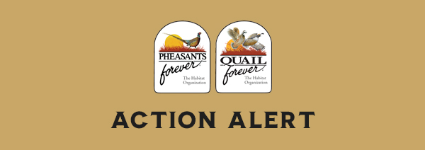 Pheasants Forever and Quail Forever -  Action Alert