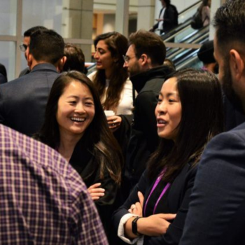 Fellows networking at an event