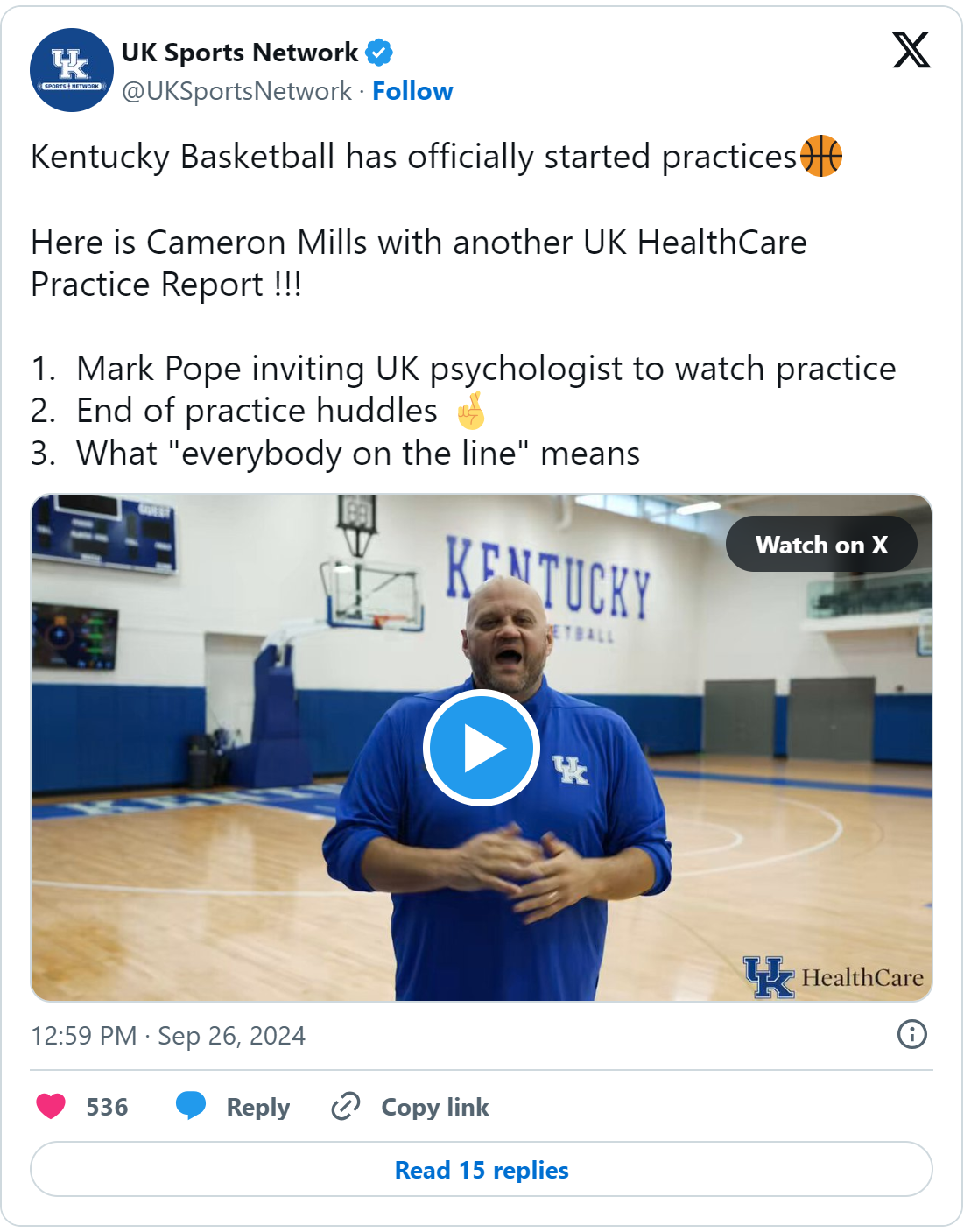 Tweet by @UKSportsNetwork